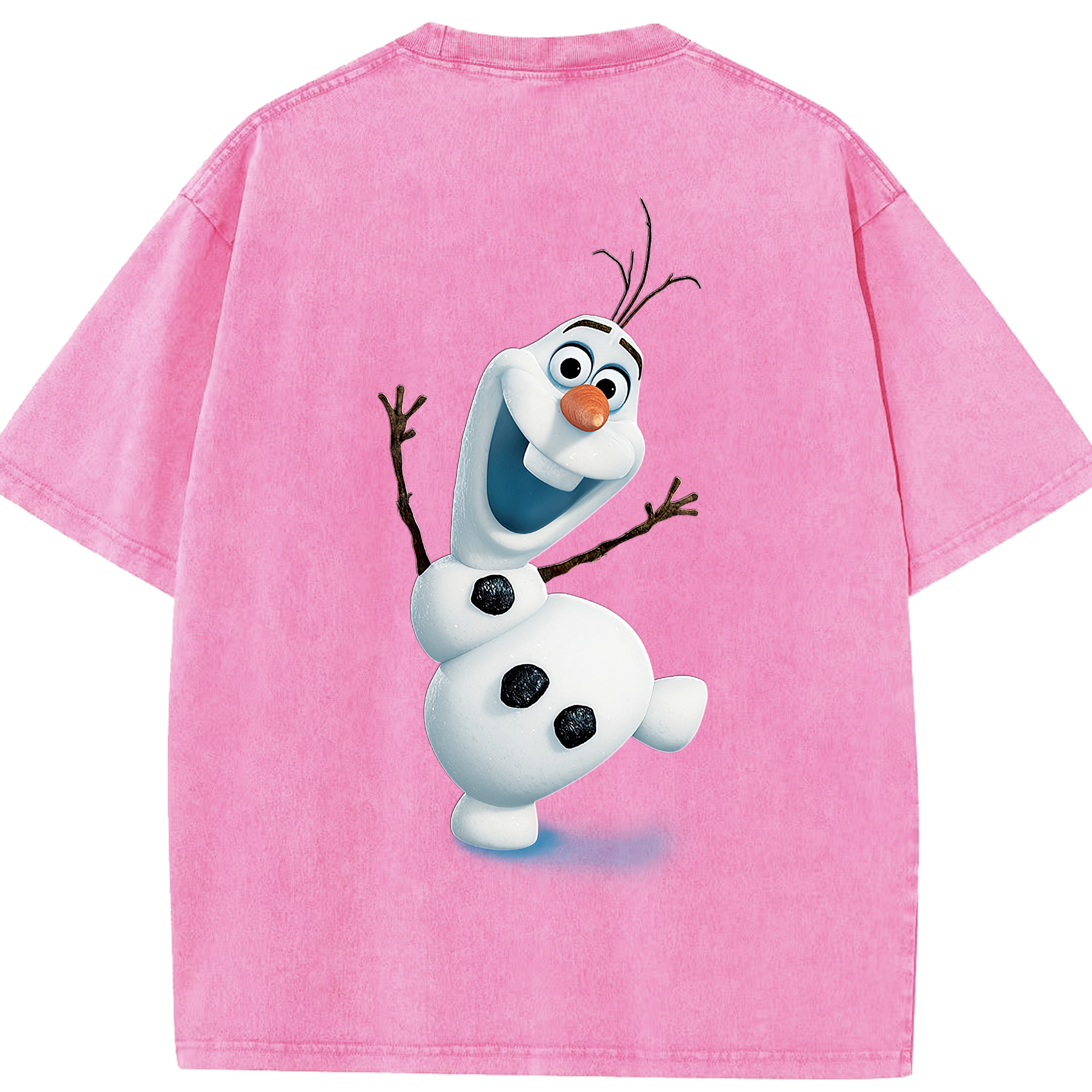 （画像用） アナと雪の女王 アンナ エルサ Frozen Anna Elsa 綿100% ヴィンテージ風 半袖Tシャツ（背面プリント）